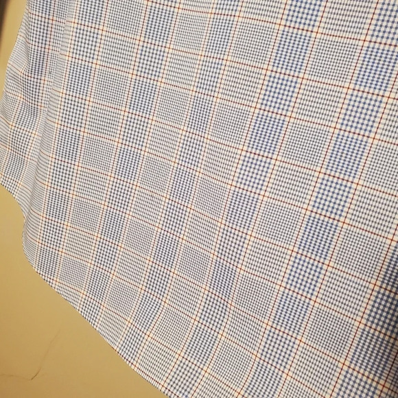 Collection by Michael Strahan Button Up Blue Plaid Dress Shirt Men's 17 32/33 - Picture 6 of 9